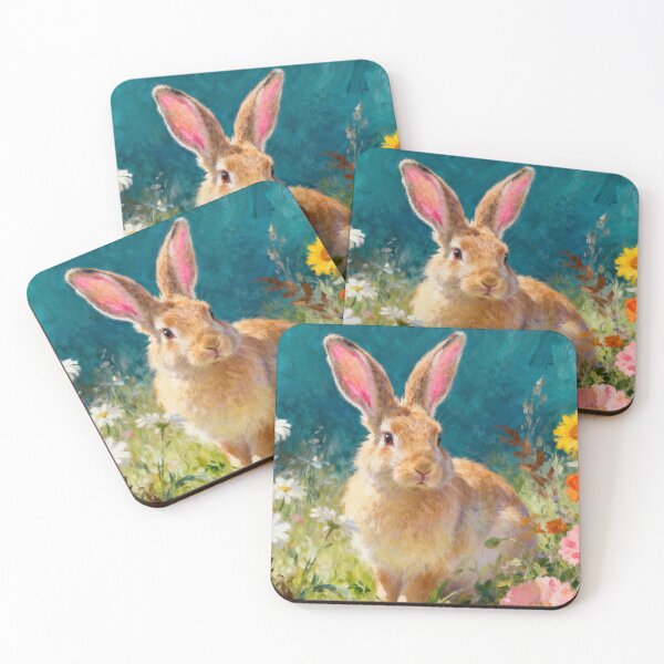 Item preview, Spring Meadow Bunny – Charming Rabbit in Wildflower Garden Painting designed and sold by KiraChie.