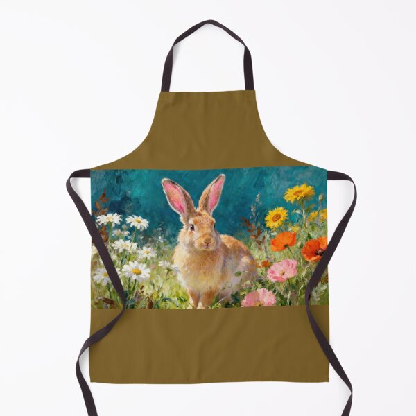 Item preview, Spring Meadow Bunny – Charming Rabbit in Wildflower Garden Painting designed and sold by KiraChie.