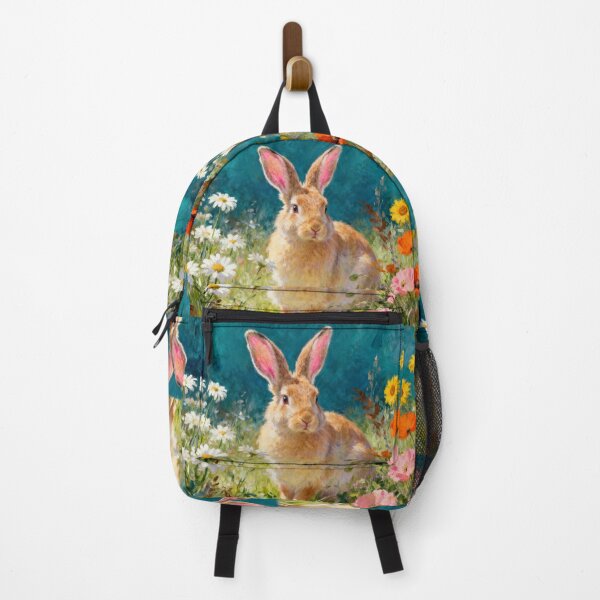 Item preview, Spring Meadow Bunny – Charming Rabbit in Wildflower Garden Painting designed and sold by KiraChie.