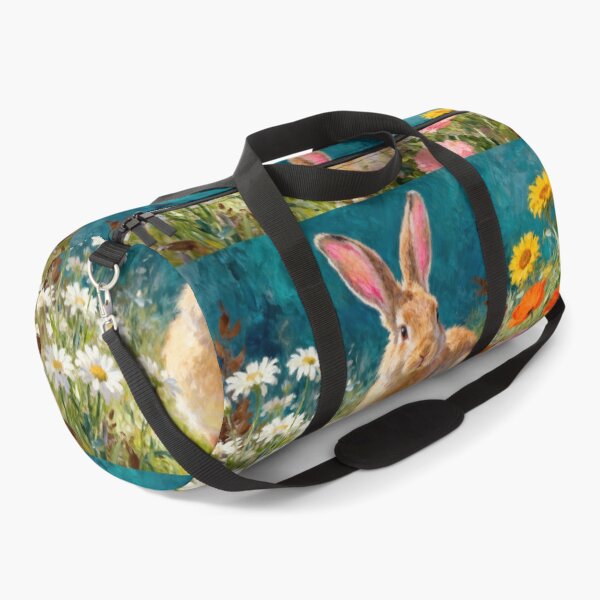 Item preview, Spring Meadow Bunny – Charming Rabbit in Wildflower Garden Painting designed and sold by KiraChie.