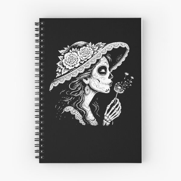 Item preview, La Catrina Blowing Wishes Funny La Catrina Blowing Dandelion designed and sold by Hedoraxe.