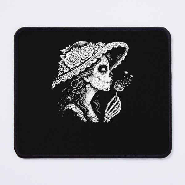 Item preview, La Catrina Blowing Wishes Funny La Catrina Blowing Dandelion designed and sold by Hedoraxe.