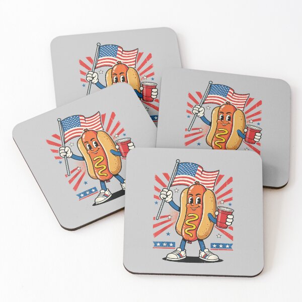 Item preview, Hot Dog USA Flag Beer 4th of July designed and sold by FrankIsabel.