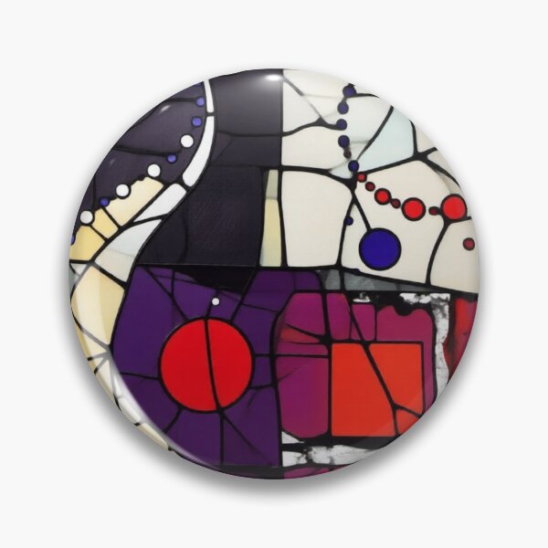 Item preview, rhythm of the spheres stained glass colorful geometric abstract design designed and sold by SmashingDeals.