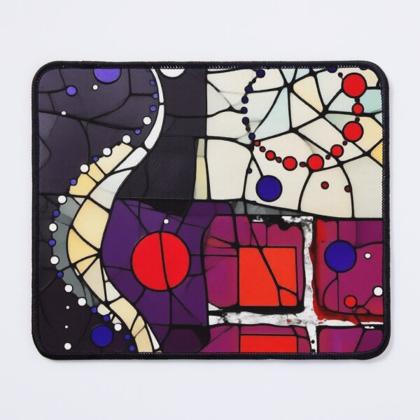 Item preview, rhythm of the spheres stained glass colorful geometric abstract design designed and sold by SmashingDeals.