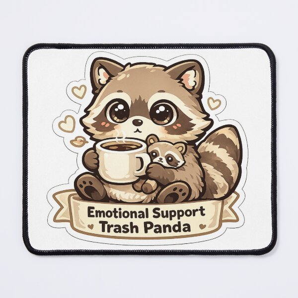 Item preview, Emotional Support Trash Panda Shirt | Cute Raccoon Coffee Lover Kawaii Animal Gift designed and sold by MrDev.