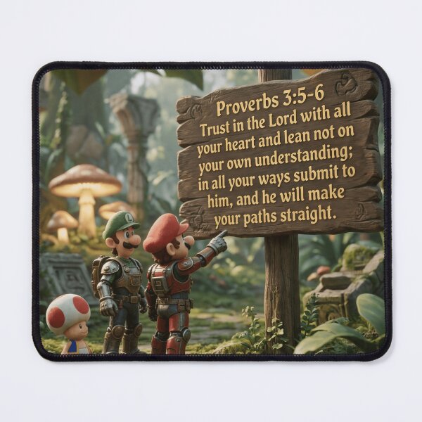 Item preview, Super Mario Proverbs 3:5-6 designed and sold by LeagueHeavenGG.