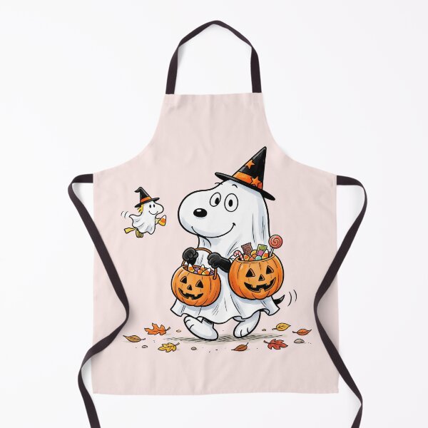 Item preview, Snoopy Halloween Ghost Carrying Pumpkin Candy Buckets. designed and sold by HorrorInkStudio.