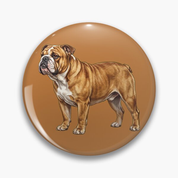 Item preview, Cute Hand-Painted Bulldog Illustration designed and sold by SYCESTORE.