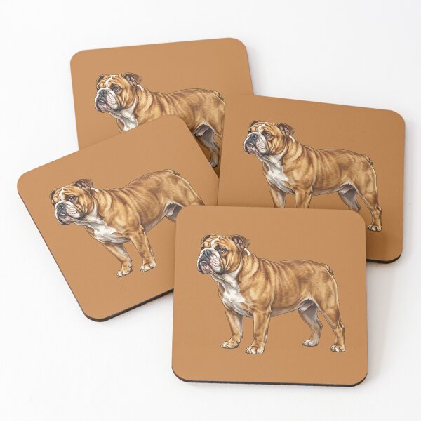Item preview, Cute Hand-Painted Bulldog Illustration designed and sold by SYCESTORE.
