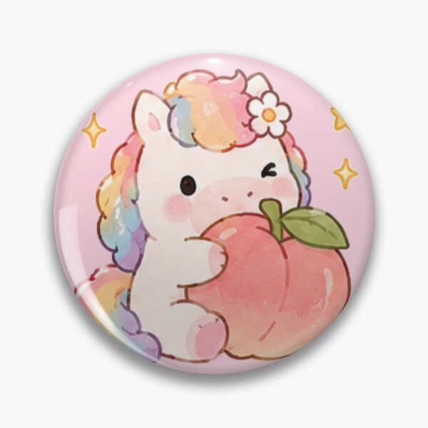Item preview, Cute Rainbow Pony with Peach designed and sold by Randomundi.