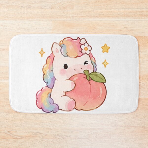 Item preview, Cute Rainbow Pony with Peach designed and sold by Randomundi.