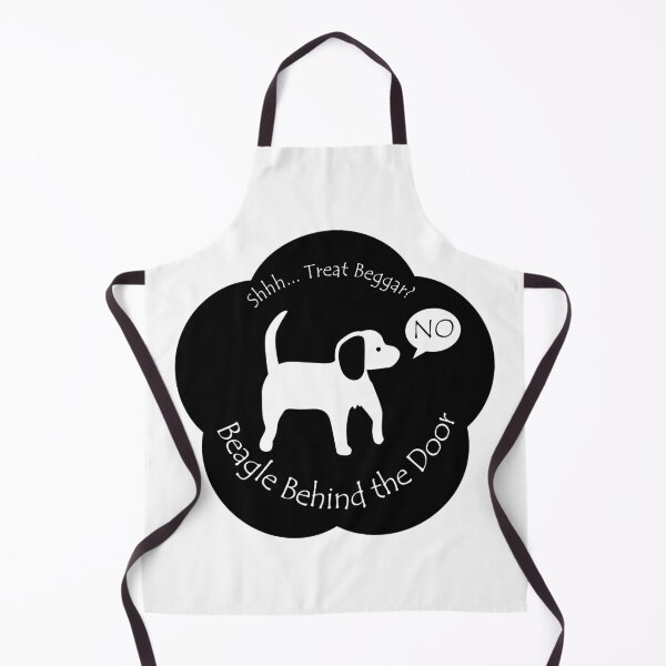 Item preview, Funny Beagle Treat Beggar Behind the Door Black Base designed and sold by Na7nasColorShop.