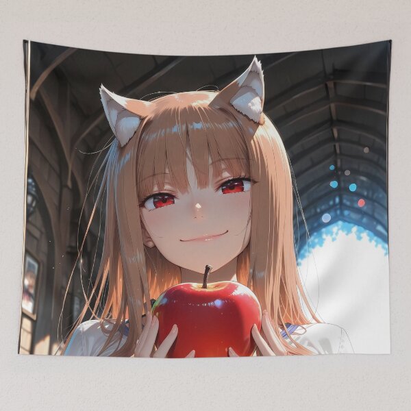 Item preview, Holo Spice And Wolf Apple Smile Sunlit Portrait designed and sold by B5fivemerch.