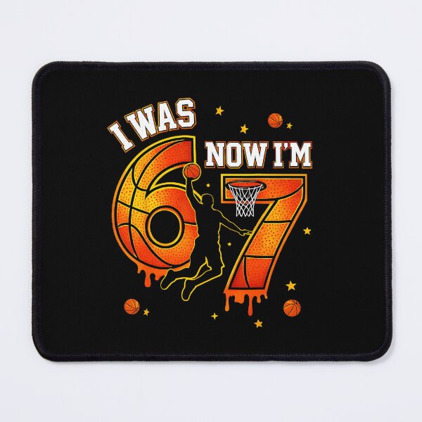 Item preview, I Was Six Now Im Seven Funny Basketball Birthday Meme designed and sold by allistermariam.
