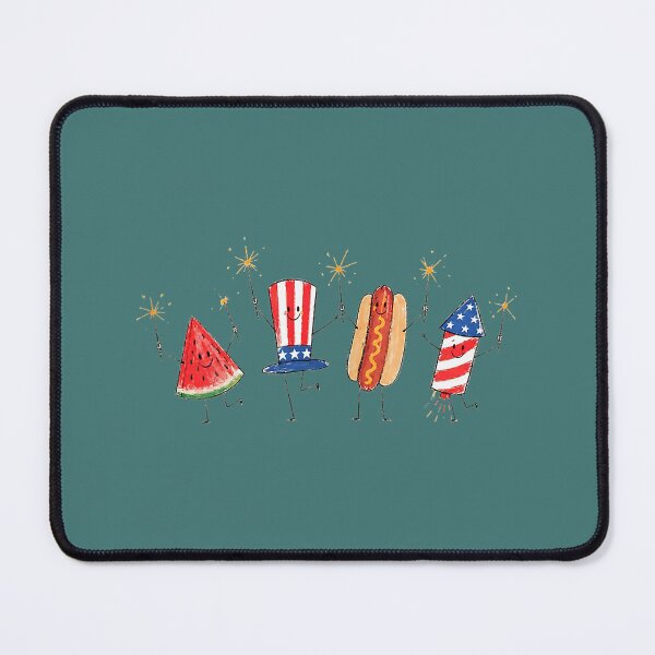 Item preview, Patriotic Doodle Fourth of July Watermelon Hot Dog Firework designed and sold by meilcannb.