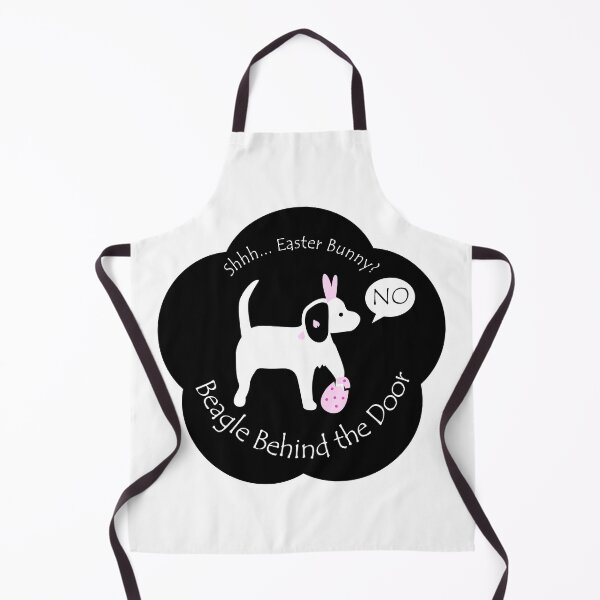 Item preview, Funny Beagle Easter Bunny Behind the Door Black Base designed and sold by Na7nasColorShop.