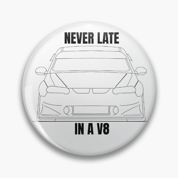 Item preview, Holden V8 Race Car - Never late in a V8 Black and White designed and sold by Naked Drop.