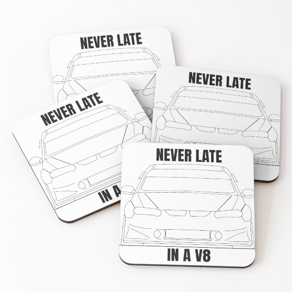 Item preview, Holden V8 Race Car - Never late in a V8 Black and White designed and sold by Naked Drop.