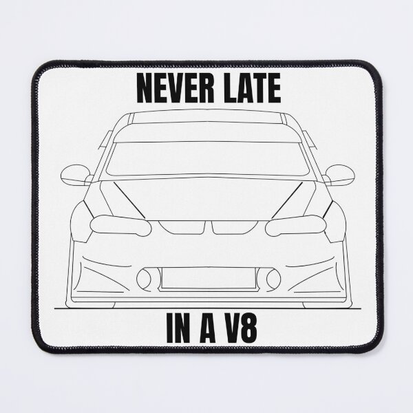 Item preview, Holden V8 Race Car - Never late in a V8 Black and White designed and sold by Naked Drop.