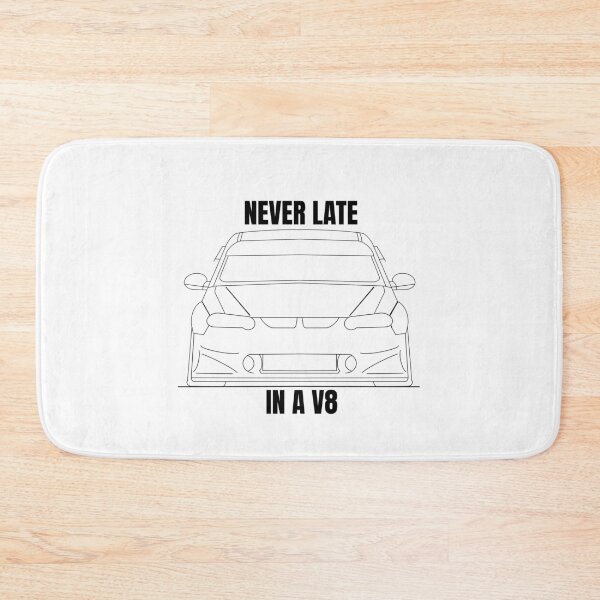 Item preview, Holden V8 Race Car - Never late in a V8 Black and White designed and sold by Naked Drop.