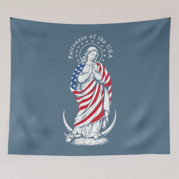 Item preview, Patroness of The USA Blessed Virgin Mary Catholic Art_2 designed and sold by miuukiuu.