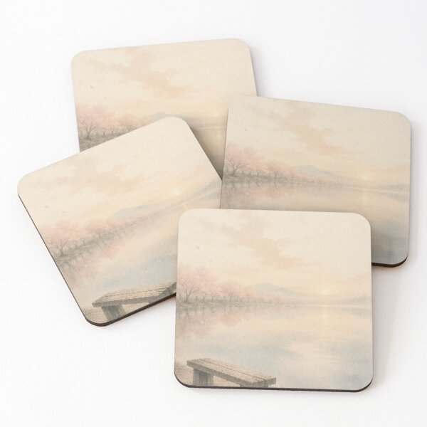Item preview, Empty Seat at Dawn | Japandi Sunrise Wall Art designed and sold by SereniBloom.