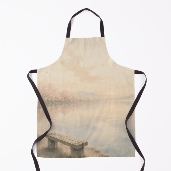 Item preview, Empty Seat at Dawn | Japandi Sunrise Wall Art designed and sold by SereniBloom.