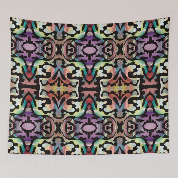 Item preview, Black shapes over an abstract background designed and sold by StaticAlien.
