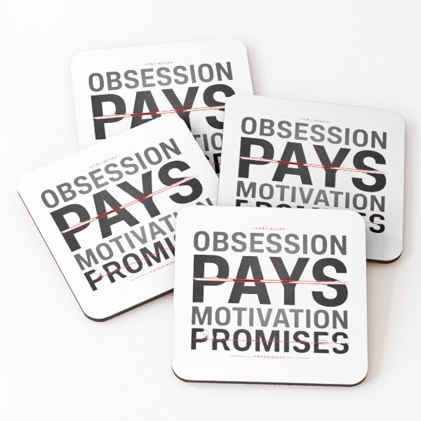 Item preview, Obsession Pays Motivation Promises | Hustle Mindset Typography Design designed and sold by Vvmd.