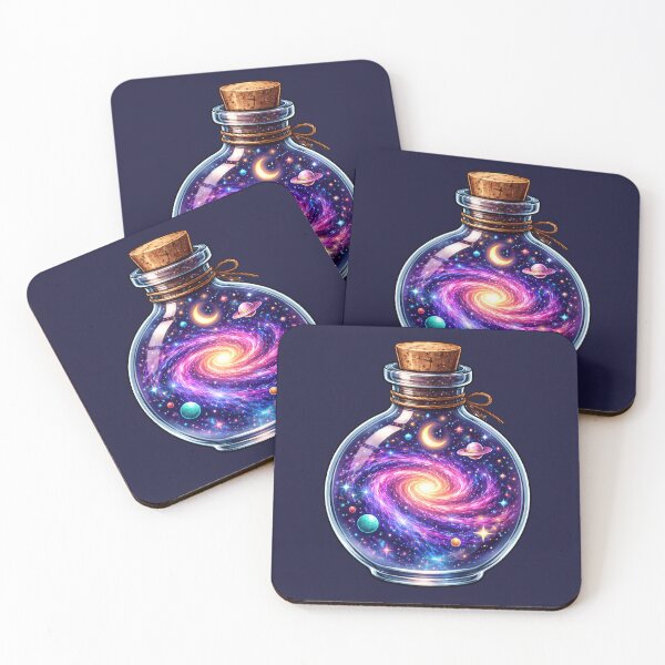 Item preview, Cosmic Galaxy Potion Bottle Fantasy Art Prints Collection designed and sold by PinUpPizzazz.