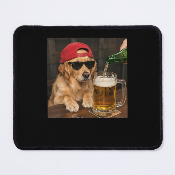 Item preview, Golden Retriever Drinking Beer Funny Meme designed and sold by suhairee-studio.