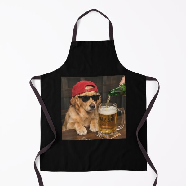 Item preview, Golden Retriever Drinking Beer Funny Meme designed and sold by suhairee-studio.