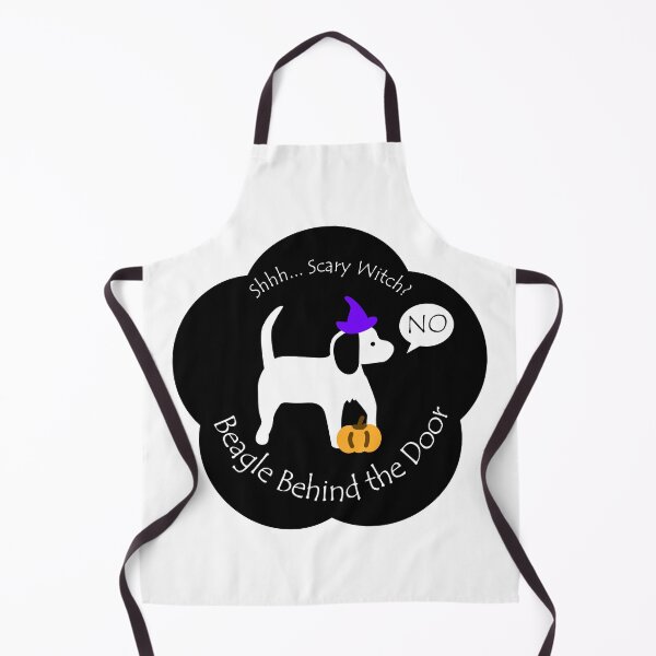 Item preview, Funny Beagle Scary Witch Behind the Door Black Base designed and sold by Na7nasColorShop.