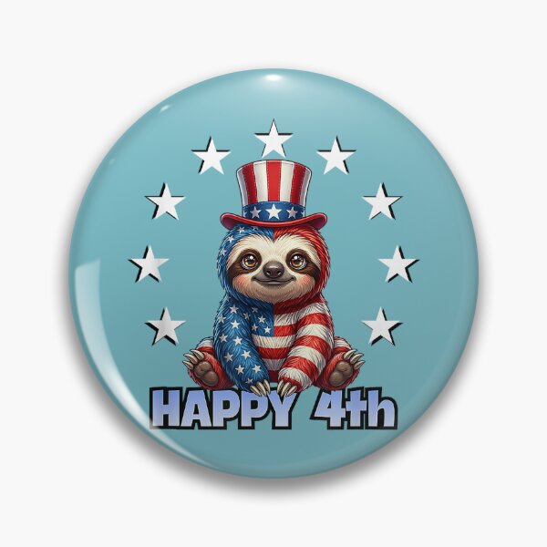 Item preview, Patriotic American Flag Sloth Happy 4th of July USA designed and sold by meilcannb.