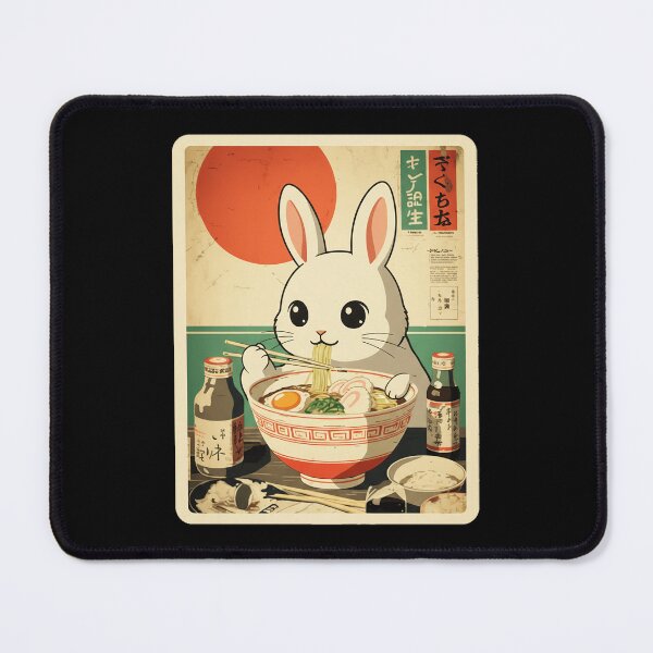 Item preview, Cute Ramen Bunny Retro Japanese Food Poster designed and sold by JordynLadukeg65.