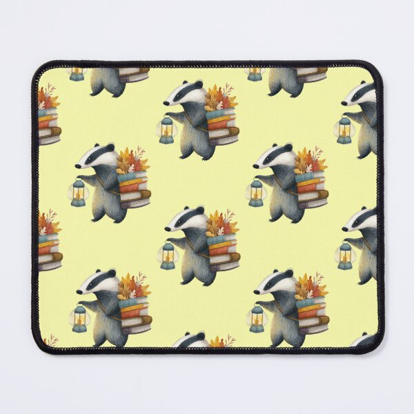 Item preview, Cute badger with lantern and books, autumn forest designed and sold by Mauswohn.