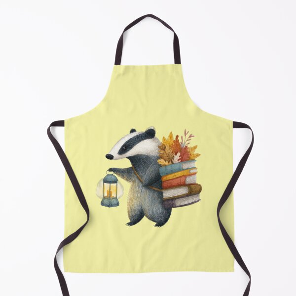 Item preview, Cute badger with lantern and books, autumn forest designed and sold by Mauswohn.
