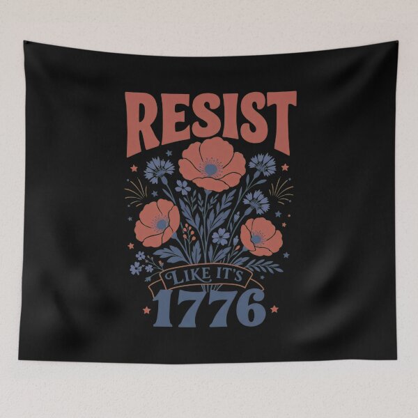 Item preview, Resist Like It's 1776 Vintage Floral 4th of July designed and sold by ber-flora.