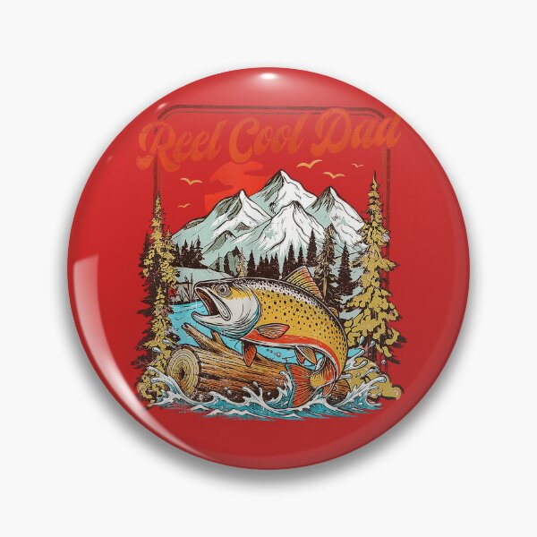 Item preview, Reel Cool Dad Trout Fishing Vintage Outdoor Art Father's Day designed and sold by melodycook.