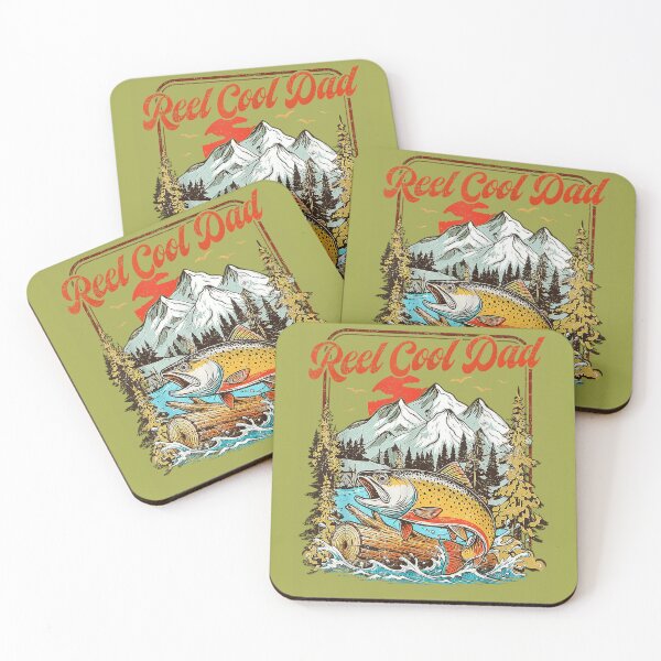 Item preview, Reel Cool Dad Trout Fishing Vintage Outdoor Art Father's Day designed and sold by melodycook.