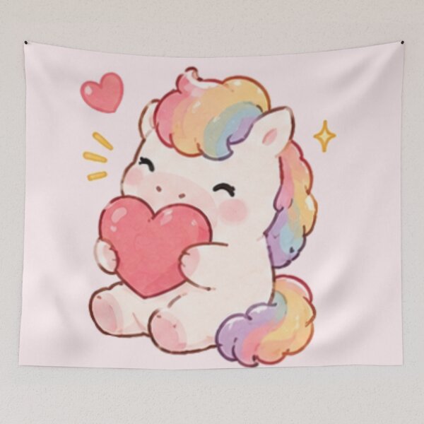 Item preview, Cute Rainbow Pony with Heart designed and sold by Randomundi.