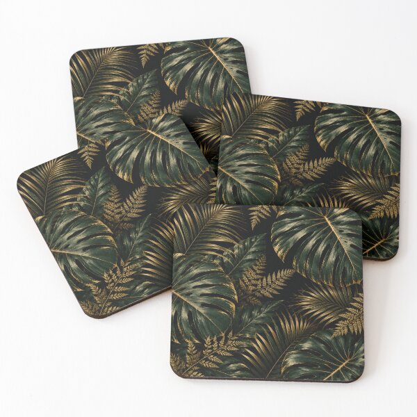 Item preview, Elegant Tropical Palm Leaves Pattern in Dark Botanical Style designed and sold by Siti Hoiriyah.