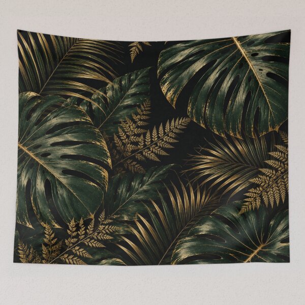 Item preview, Elegant Tropical Palm Leaves Pattern in Dark Botanical Style designed and sold by Siti Hoiriyah.