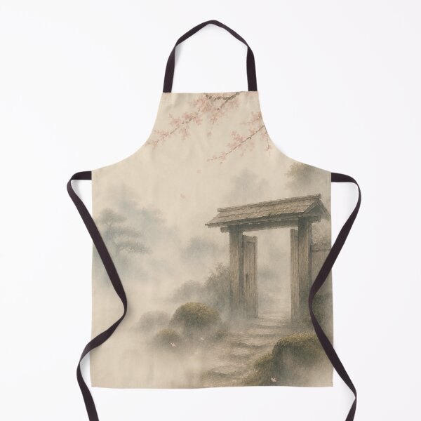 Item preview, Garden Gate in Mist | Japandi Zen Wall Art designed and sold by SereniBloom.