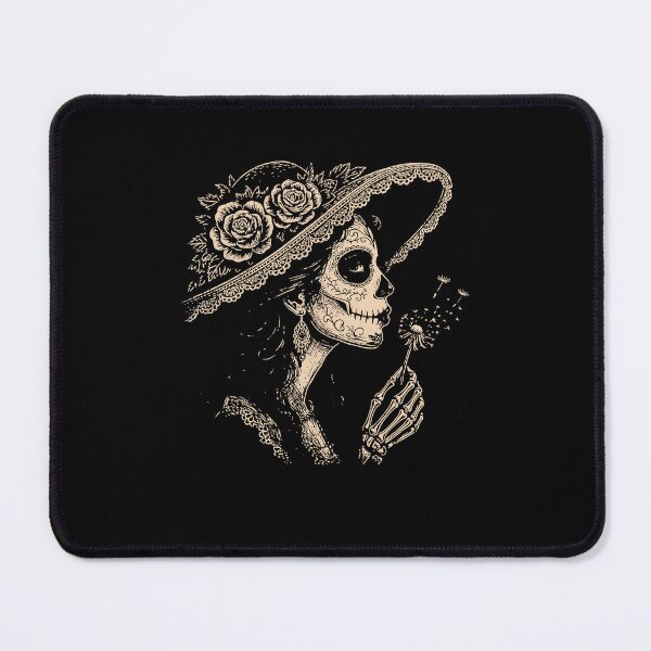 Item preview, La Catrina Blowing Wishes Dandelion Vintage designed and sold by nosu-art-pod.