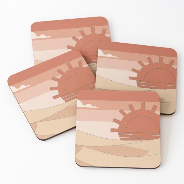 Item preview, Minimalist Terracotta Desert Sunset with Palm Trees designed and sold by rangsan-thai.