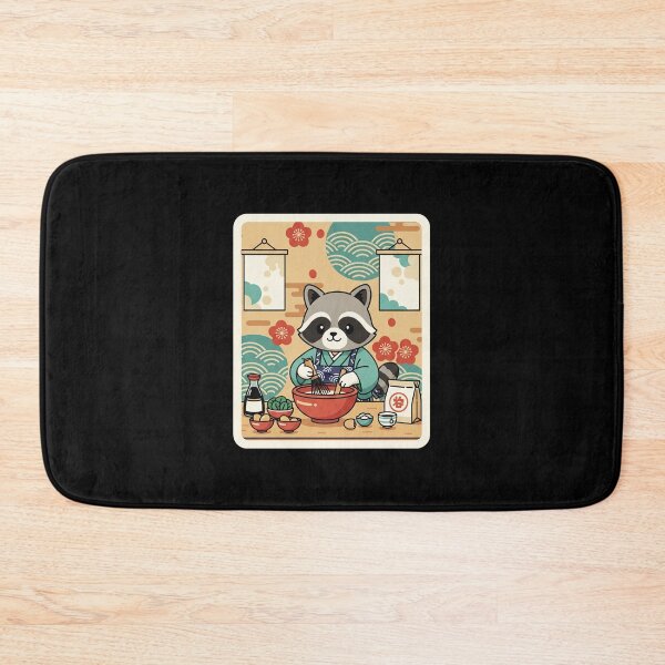Item preview, Cute Cooking Raccoon Retro Japanese Kitchen designed and sold by JordynLadukeg65.
