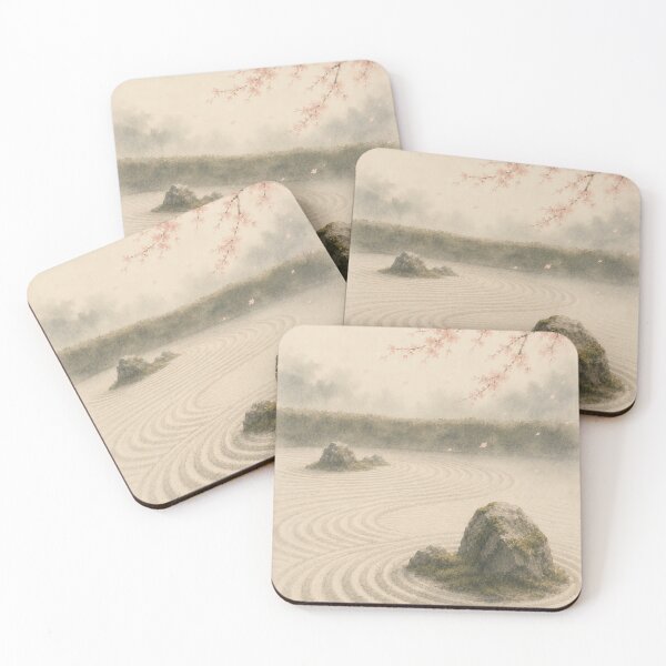 Item preview, Zen Garden Lines | Japandi Karesansui Wall Art designed and sold by SereniBloom.