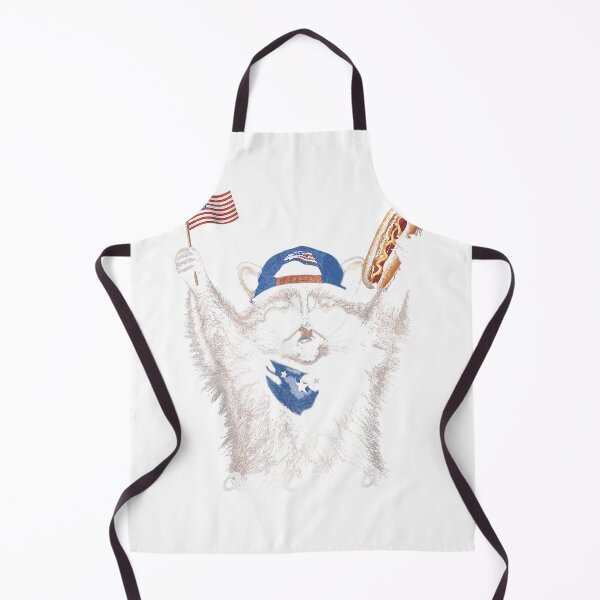 Item preview, Retro Funny America Raccoon Hot Dog Lovers Patriotic US Flag designed and sold by AliesKaruta.